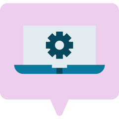 Laptop Settings single vector illustration icon