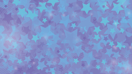 Non seamless pattern with stars in dreamy pastel colors. Blue lavender background with subtle glow for invitations, packaging, wrapping, stationery, scrapbook.
