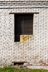 White Brick Wall Ventilation Window