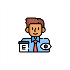 set of funny cartoon manager