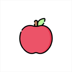 red apple vector illustration