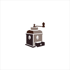 vintage coffee grinder logo element