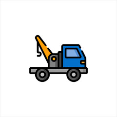 Naklejka premium yellow dump truck