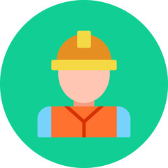 Industry Worker II single vector illustration icon