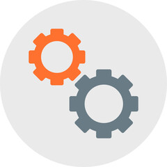 Cogwheel single vector illustration icon
