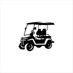 golf cart silhouette logo element