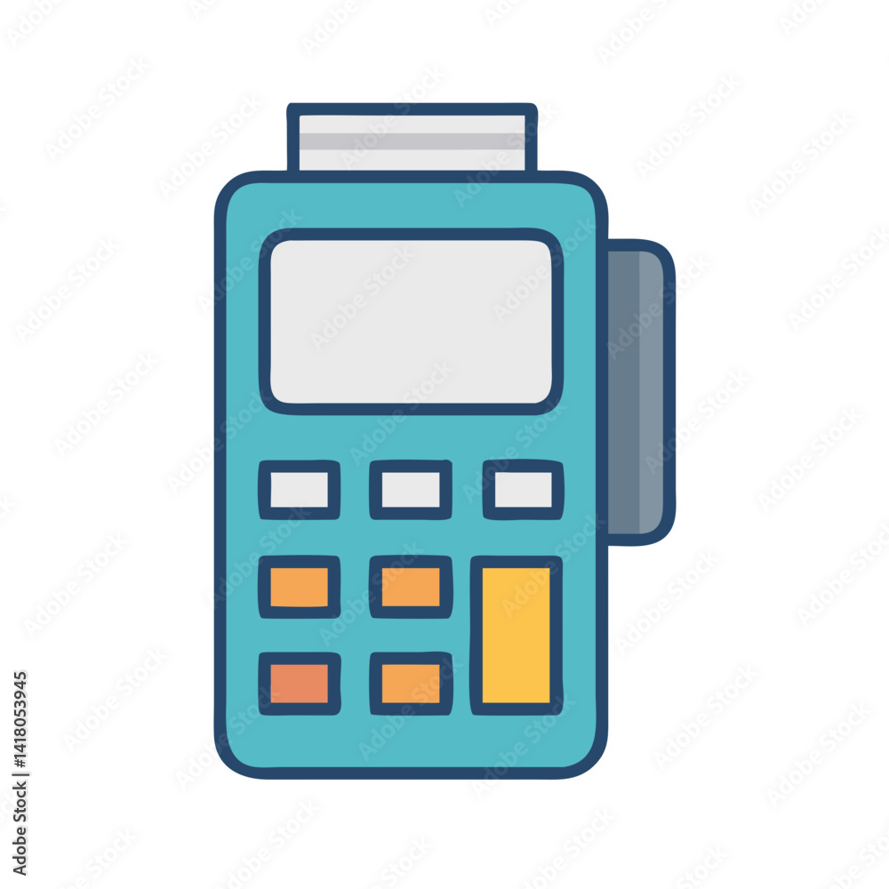 Aufkleber Card Reader Device Icon Representing Digital Payment and Secure Transaction