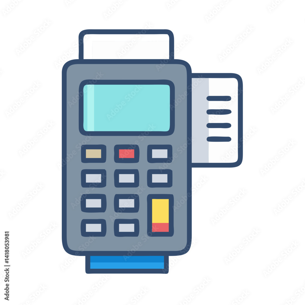 Aufkleber Card Reader Device Icon Representing Digital Payment and Secure Transaction