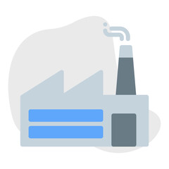 Factory I single vector illustration icon