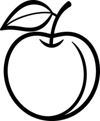 damson plum line art vector icon