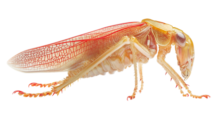 Side profile of an Egyptian grasshopper isolated on transparent background (3)