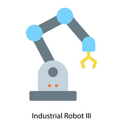 Industrial Robot III single vector illustration icon