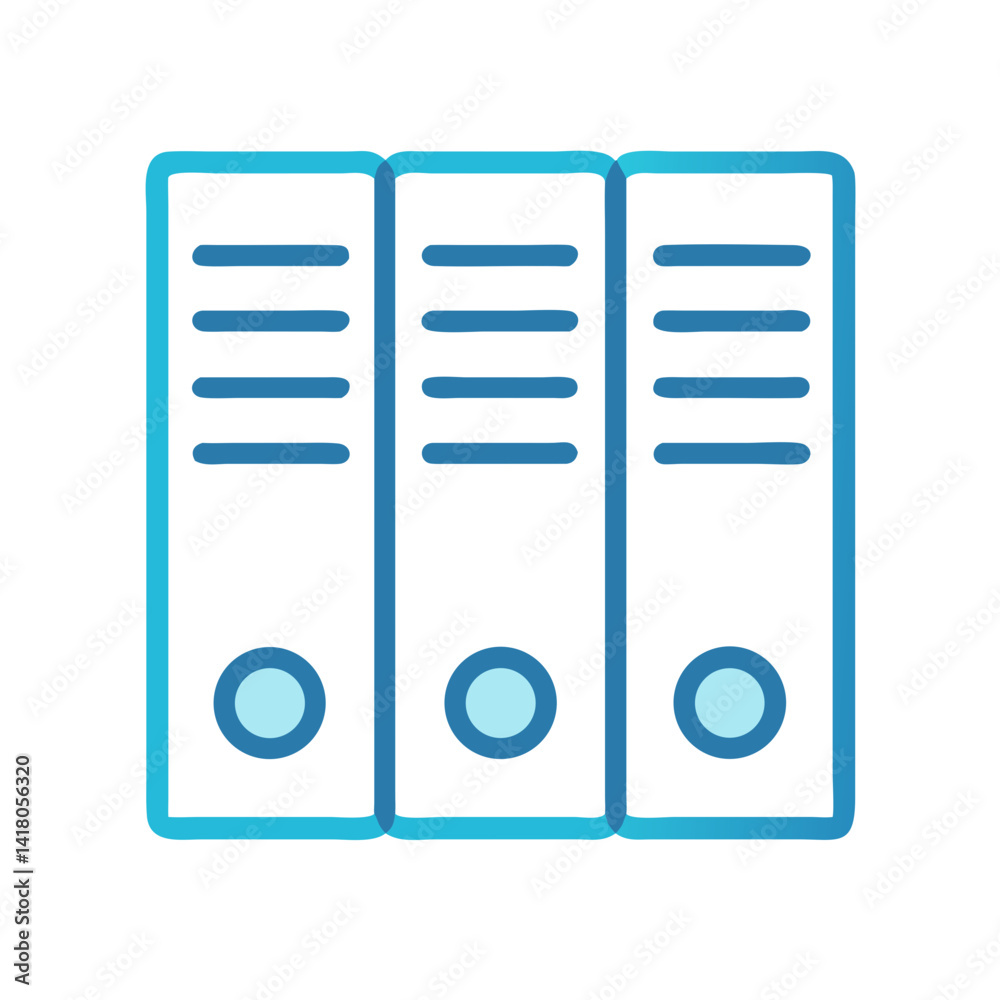 Fototapete file binders icon representing document organization and filing system