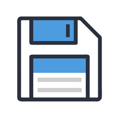 Floppy Disk Icon Representing Saved Document and Digital Storage