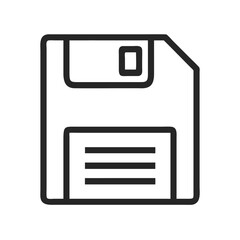 Floppy Disk Icon Representing Saved Document and Digital Storage