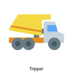 Tipper single vector illustration icon