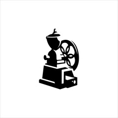 vintage coffee grinder logo element