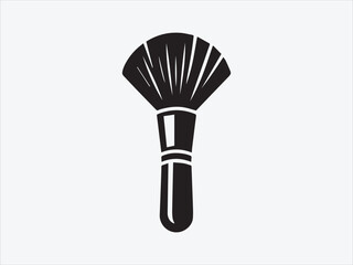 Makeup Brush Silhouette with Soft Bristle Shape for Beauty, Cosmetics, and Skincare