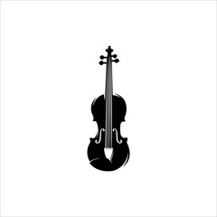violin silhouette logo element