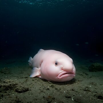 
blob fish on the ocean floor