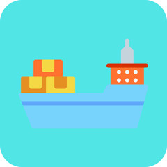 Cargo Ship II single vector illustration icon