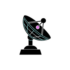 creative details Satellite dish icon Vector Illustration