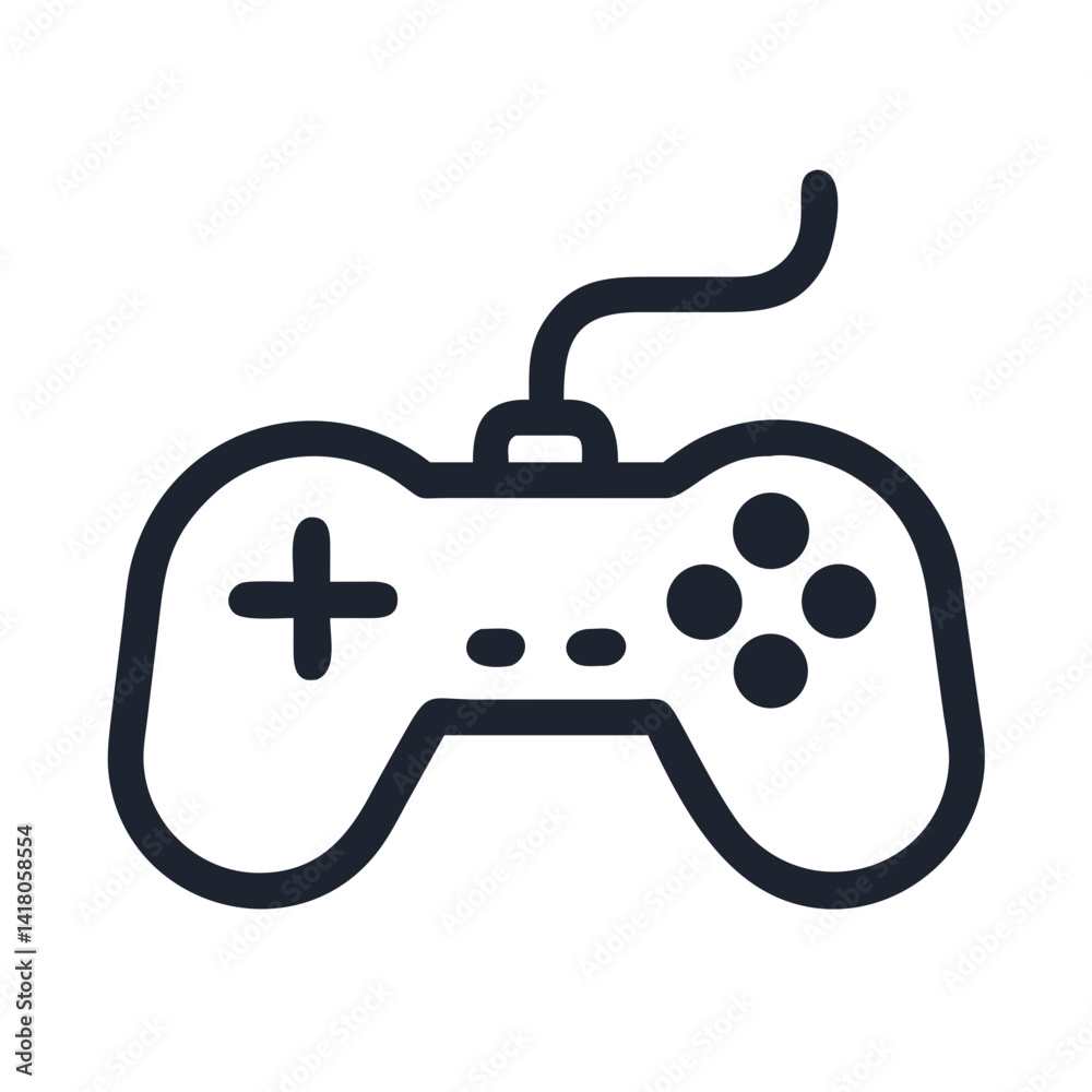 Aufkleber Joystick Icon Representing Gaming Controller and Interactive Gameplay Device