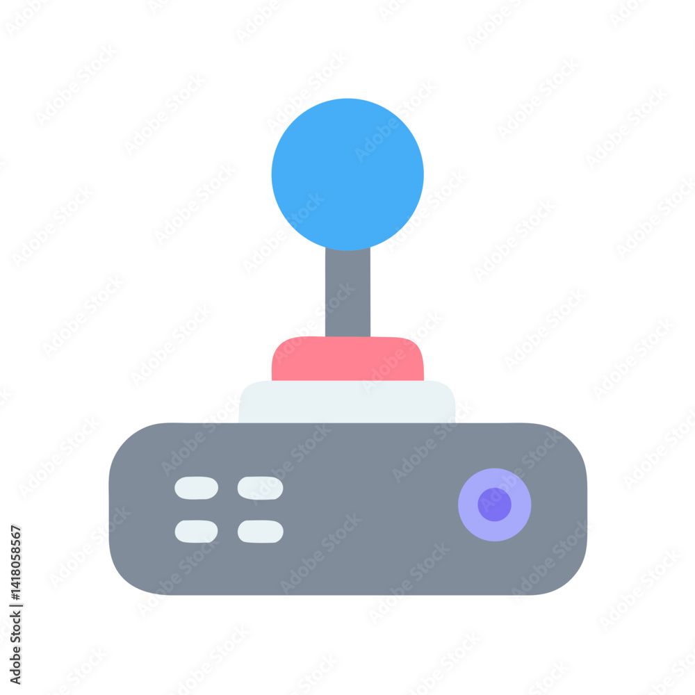 Fototapete joystick icon representing gaming controller and interactive gameplay device
