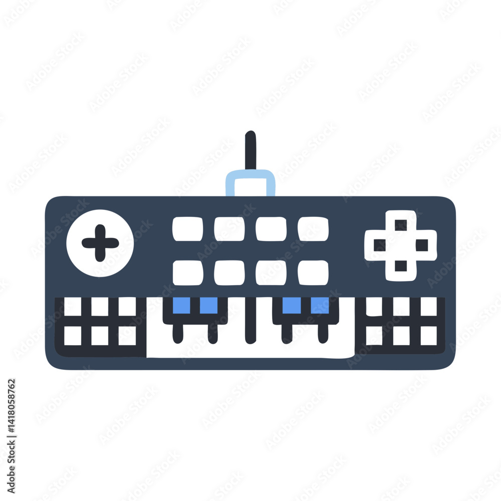 Aufkleber Keyboard Keys Icon Representing Gaming Controls and Interactive Input Configuration