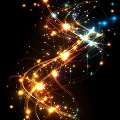 Naklejka premium Energy current in glowing visual art high resolution picture