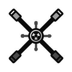 Obraz premium Lug Wrench Icon Representing Tire Tool and Wheel Maintenance Equipment