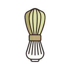 Matcha Whisk Icon Representing Tea Preparation Tool and Traditional Japanese Brewing