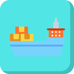 Cargo Ship II single vector illustration icon