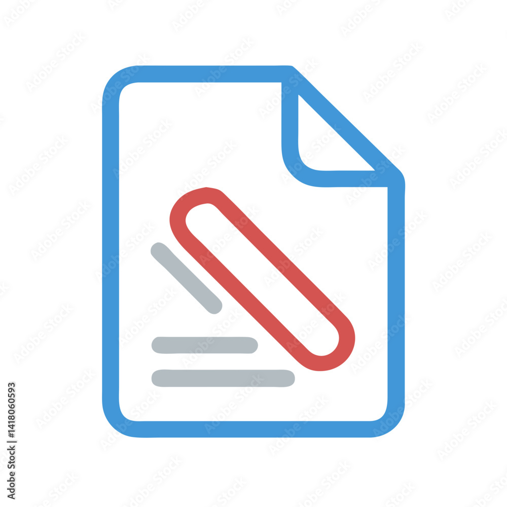 Aufkleber paperclip-icon-representing-document-attachment