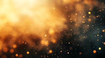Obraz premium Abstract Gold Sparkle Background with Glowing Light Effects