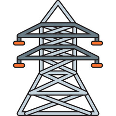 Power Line single vector illustration icon