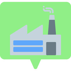 Factory I single vector illustration icon