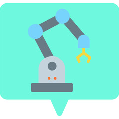 Industrial Robot III single vector illustration icon
