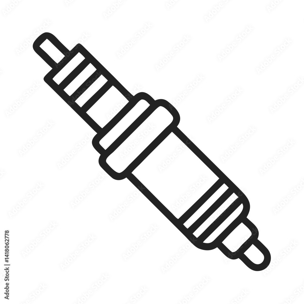 Leinwandbilder spark plug icon representing ignition component and engine combustion system
