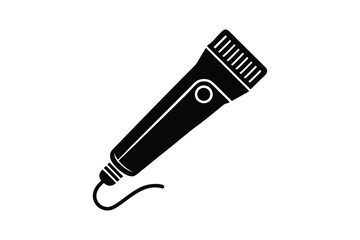 Silhouette art illustration of a classic electric barber clipper.eps