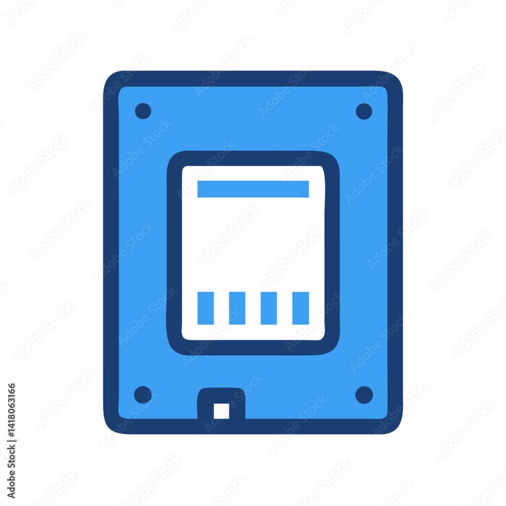 Aufkleber SSD Drive Icon Representing Solid-State Storage Device for High-Speed Data Access