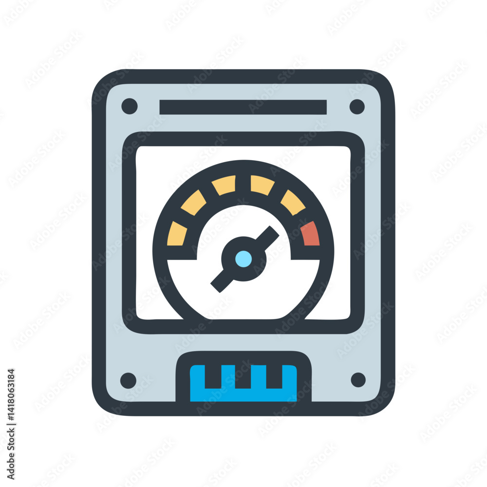 Aufkleber SSD Drive Icon Representing Solid-State Storage Device for High-Speed Data Access