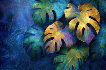 Monster leaving digital painting in vibrant colors, blending reality with fantasy.