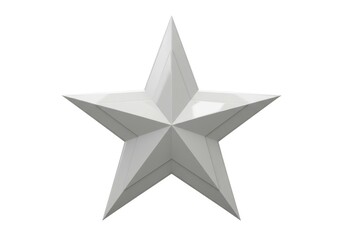 Obraz premium 3d isolated star shape decoration element isolated on white background