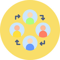 Team work single vector illustration icon