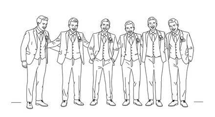 Men in suits expressing joy during a celebration