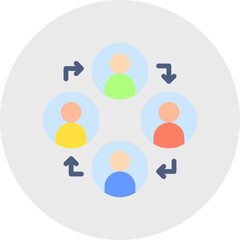 Team work single vector illustration icon