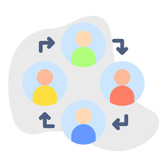 Team work single vector illustration icon