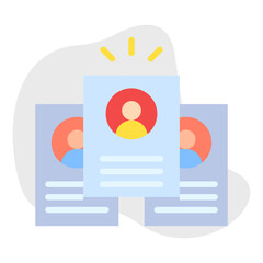 Fototapeta premium Candidate single vector illustration icon