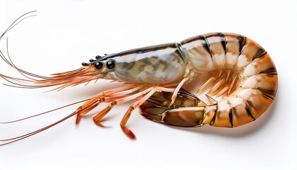 Tiger shrimp isolated on white
